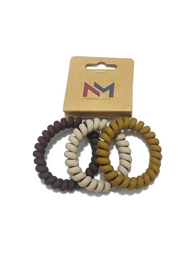 Coleteros espiral Nature mate - Crudo, marrón y verde (3 uds) de N.Marcos