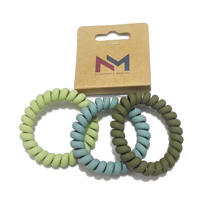 Coleteros espiral Nature mate - Verdes (3 uds) de N.Marcos