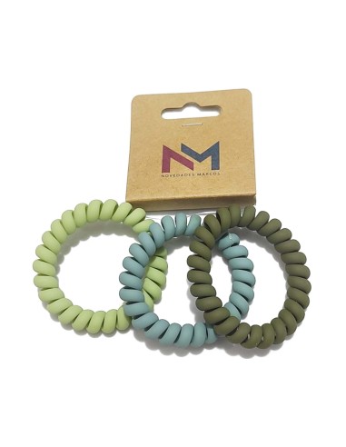 Coleteros espiral Nature mate - Verdes (3 uds) de N.Marcos