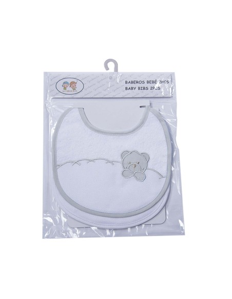 Baberos bebé para bordar Ositos (pack 2uds) 9802 de Gamberritos