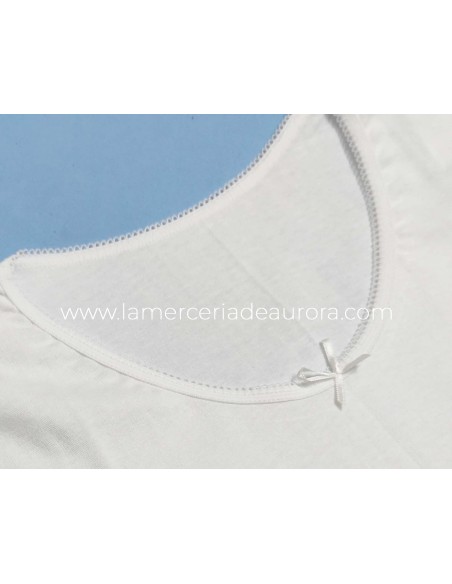 Camiseta interior niña algodón sin costuras manga corta K6504 de Calamaro