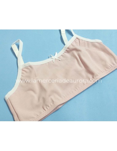 Top camiseta juvenil rosa nude K3106 de...