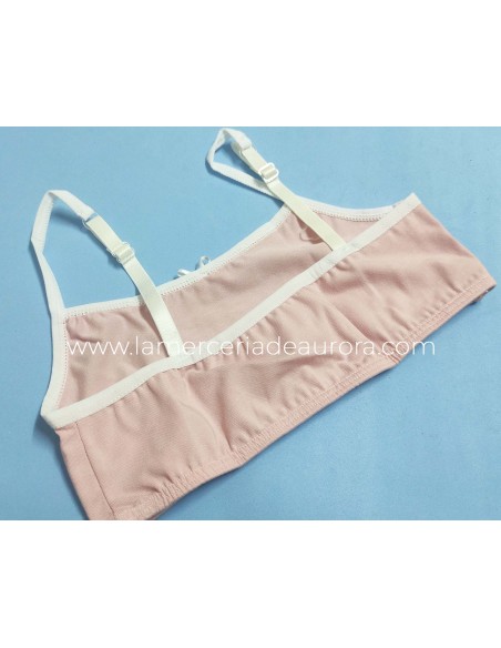 Top camiseta juvenil rosa nude K3106 de Delicatta by Calamaro