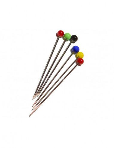 Alfileres bolillos cabeza de plástico colores...