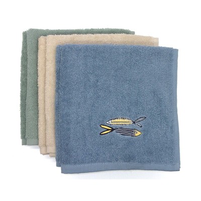 Paños de cocina rizo algodón bordado Peces de Barceló -... 2