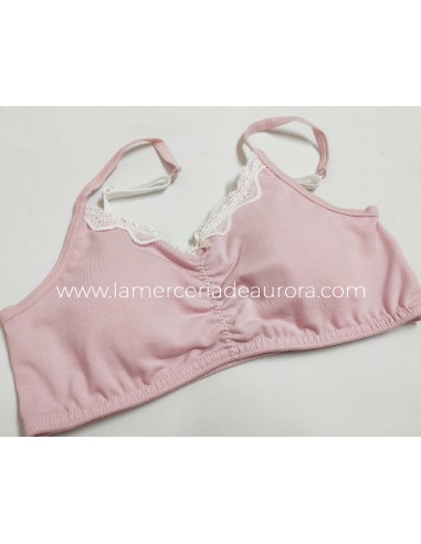 Top K3107 de Delicatta by Calamaro, detalle delantero - ROSA NUDE