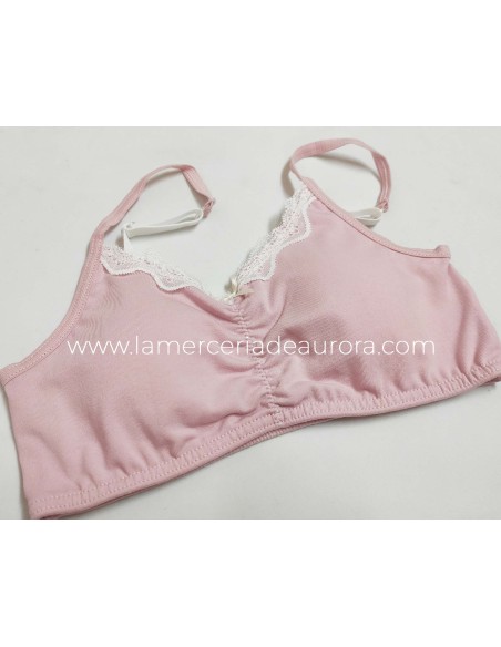 Top K3107 de Delicatta by Calamaro, detalle delantero - ROSA NUDE