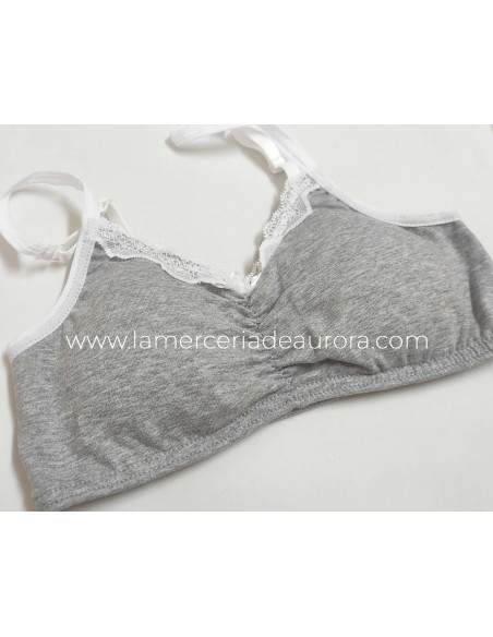 Top K3107 de Delicatta by Calamaro detalle delantero - GRIS