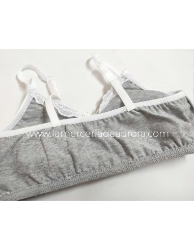 Top K3107 de Delicatta by Calamaro, detalle trasero - GRIS