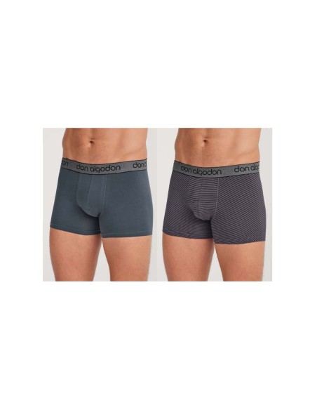 Pack bóxer PB03 - LISO VERDE y RAYAS NEGRO