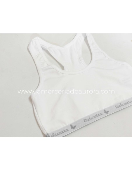 Top deportivo juvenil blanco de K3502 de Delicatta by Calamaro