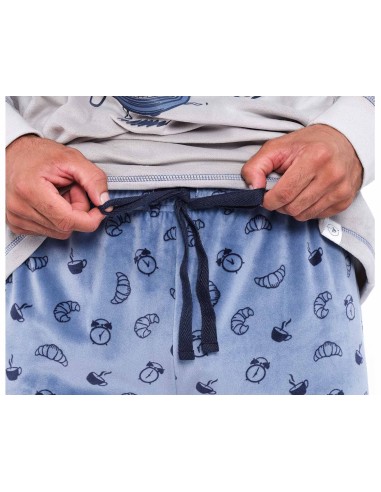 Pijama largo hombre microvelour "Good Morning"...