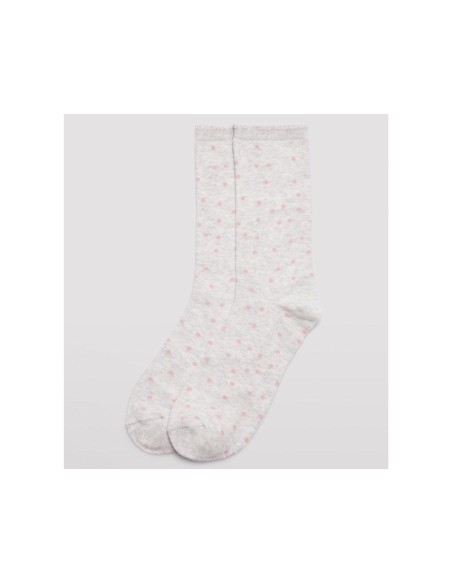 Calcetín mujer algodón Topos 12201 de Ysabel Mora