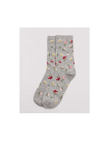 Calcetín mujer algodón Flores y Abejas 12205 de Ysabel Mora