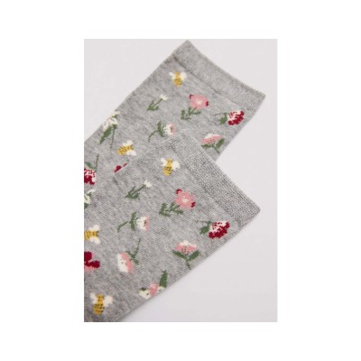 Calcetín mujer algodón Flores y Abejas 12205 de Ysabel Mora 2