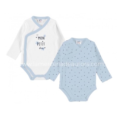 Body bebé manga larga Mon petit star (2 uds) de Yatsi