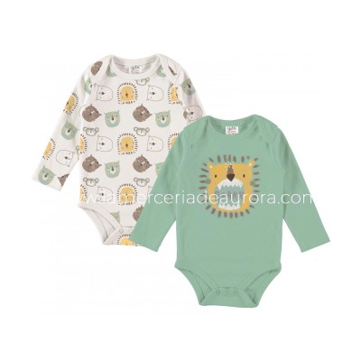 Body bebé manga larga Roarr (2 uds) de Yatsi