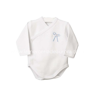 Body bebé Ceremonia Lazo manga larga 18018 de Calamaro -...