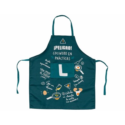 Delantal "¡Peligro! Cocinero en prácticas" de D´Casa