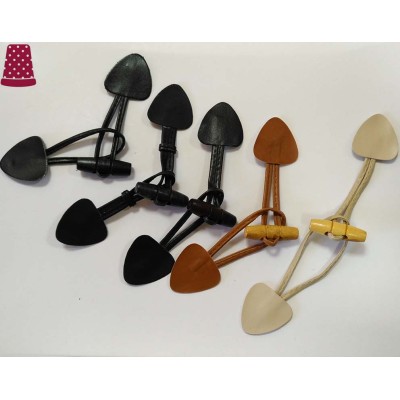 Botón palo polipiel para trenka - varios colores