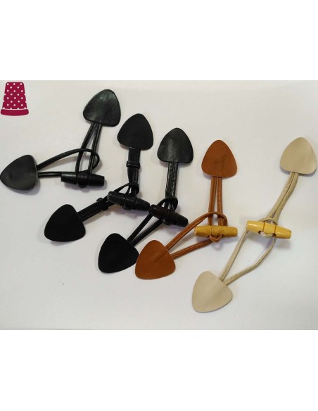 Botón palo polipiel para trenka - varios colores