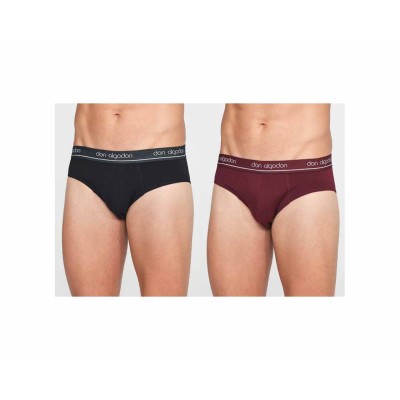 Slip hombre algodón liso (2 uds) PS06 de Don Algodón -... 2