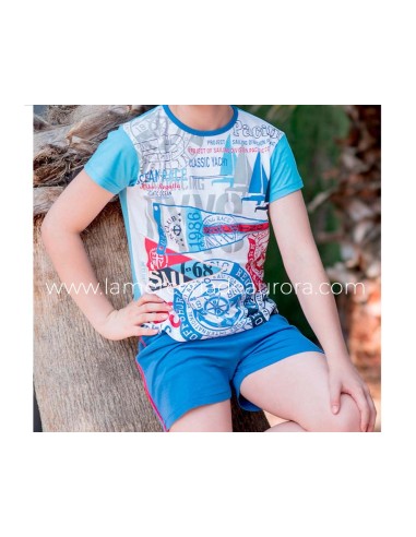 Pijama corto verano junior Yatch race de Kinanit
