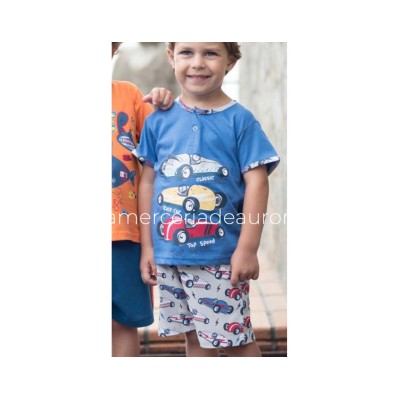 Pijama corto verano infantil Race Car de Kinanit