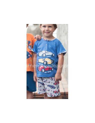 Pijama corto verano infantil Race Car de Kinanit
