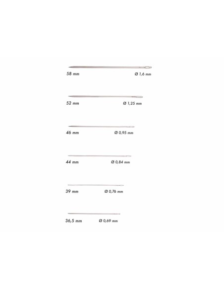 Agujas para coser piel de Cose - MEDIDAS