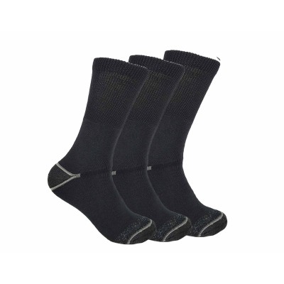Calcetín hombre algodón trabajo (packs 3 pares) 411 de Posets - NEGRO