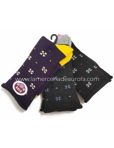 Calcetín mujer algodón puño rulo sin costuras Fantasía (pack 3 pares) 3570 de Posets