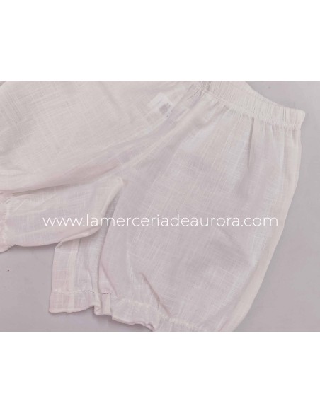 Pijama niña Comunión 49616 de Calamaro - DETALLE PANTALÓN