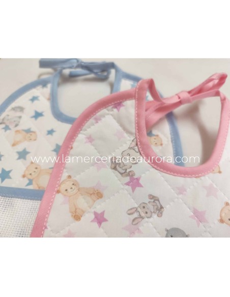 Babero acolchado para bordar Animales - varios colores