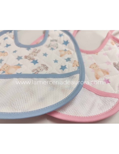 Babero acolchado para bordar Animales - varios colores