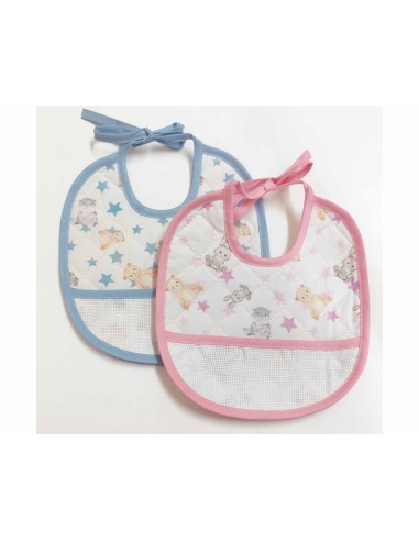 Babero acolchado para bordar Animales