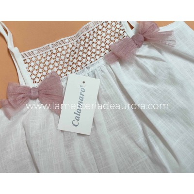 Pijama niña Comunión Lucera 49612 de Calamaro 2