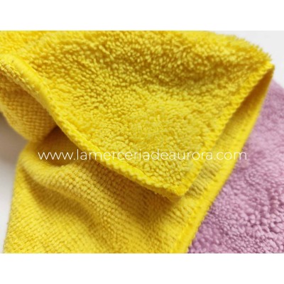 Paños mágicos (3 uds) de microfibra Verde, amarillo y malva 2