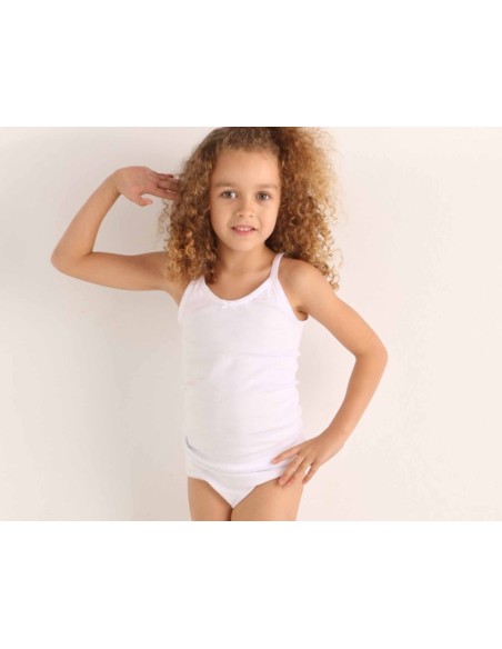 Camiseta niña algodón sin costuras tirante fino 2305 de Rapife Camiseta niña algodón sin costuras tirante fino 2305 de Rapife