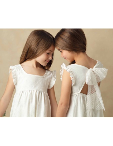 Pijama Comunión niña Starsi de Calamaro - DETALLE DELANTERO Y TRASERO DE LA BLUSA