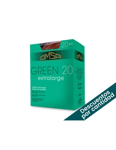 Panty espuma velato GREEN 20 EXTRALARGE 092 de OMSA