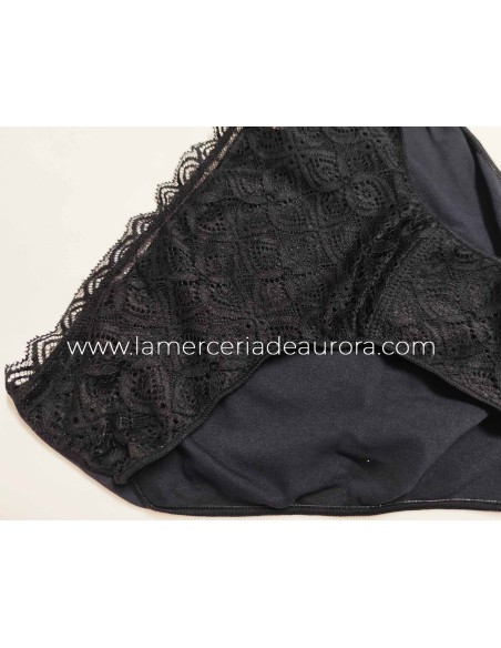 Braga midi encaje 146 de Naiara Premium - NEGRO