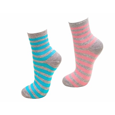 Calcetines mujer algodón puño rulo Rayas 6750L de Rodfer