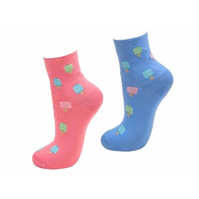 Calcetines mujer algodón sin costuras puño rulo Helados de Rodfer