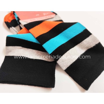 Calcetines hombre algodón sin costuras Rayas 704 de Rodfer 2