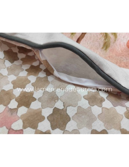 Funda de cojín Tarifa de C.Paula - DETALLE TEJIDO Y CREMALLERA