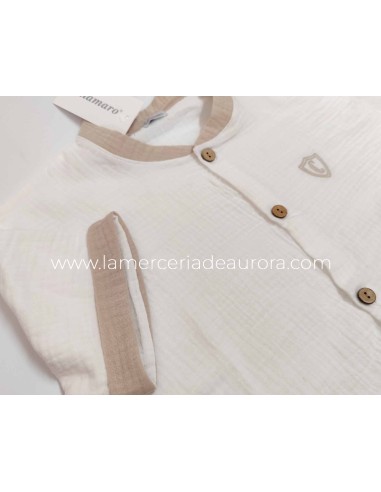 Pijama Comunión niño Cortés de Calamaro - DETALLE BLUSA