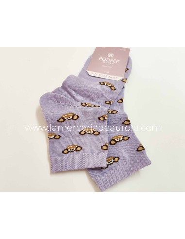 Calcetines mujer algodón sin costuras Mono 5133 de Rodfer - MALVA