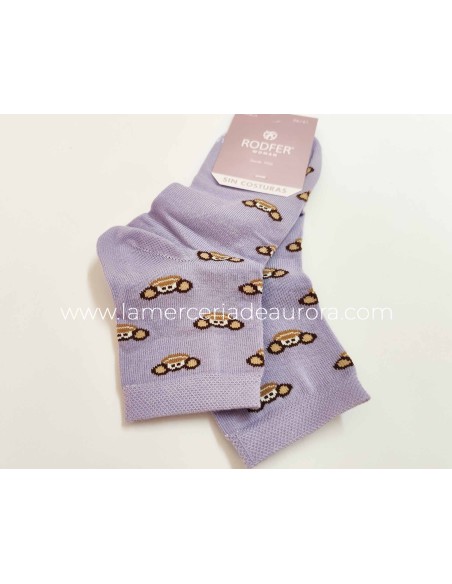 Calcetines mujer algodón sin costuras Mono 5133 de Rodfer - MALVA