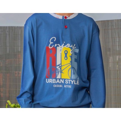 Pijama largo juvenil entretiempo Enjoy Ride 253010 de Muslher 2